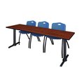 Cain Rectangle Tables > Training Tables > Cain Training Table & Chair Sets, 84 X 24 X 29, Cherry MTRCT8424CH47BE